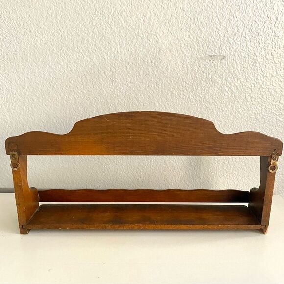 Wooden Spice Rack With Bold Writing Carved Fence holding The Jars In Place - Picture 2 of 5